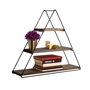Hanah Home Hyacinth Estantería de Pared de Madera y Metal, Negro y Nogal